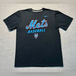 Nike New York Mets Baseball T-Shirt Men’s Medium Black Cotton MLB Tee